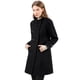 thumbnail image 1 of Abrigo De Invierno Con Bolsillos Inclinados Con Doble Botonadura Y Cuello Alto Para Mujer Negro XL, 1 of 6