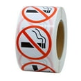 thumbnail image 3 of 500Pcs/Roll No Smoking Logo Sign Restaurant Bus Shop Round Warning Stickers 6, 3 of 6