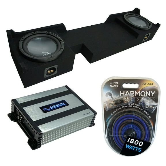 04-08 Ford F-150 Ext Super Cab Truck Harmony R104 Dual 10" Sub Box & HA-A400.1