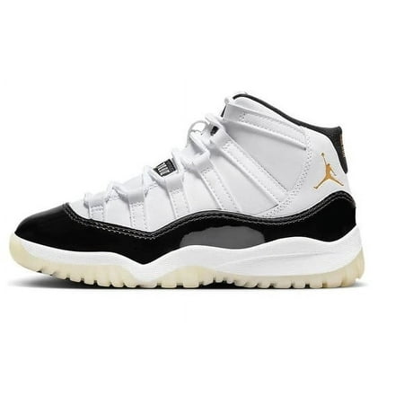 Little Kid's Jordan 11 Retro "DMP Gratitude" Wht/Metlic Gld-Blk (378039 170) - 10.5
