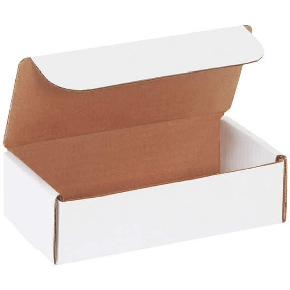 BOX USA BML732 Literature Mailers, 7" x 3 5/8" x 2 1/8", White Pack of 50