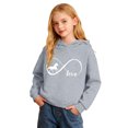 thumbnail image 4 of IWRICH Love Horse Hoodie for Kids Girls Hooded Sweatshirt Crew Neck Long Sleeve Pullover Tops,Size 2-14 Years Grey 140, 4 of 4
