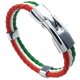 thumbnail image 3 of 3 pulseras de joyería, brazalete con bandera italiana, aleación de cuero, para hombre y mujer, verde, blanco y rojo (ancho 14, 3 of 3