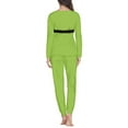 thumbnail image 4 of Renewold Elf Graphic Family Christmas Pajamas Matching Sets Long Sleeve Nightwear Pjs Pants Bottoms with Big Pocket 2pcs Soft Women Scoop Neck Jammies Size 6XL, 4 of 5