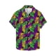 thumbnail image 2 of Camisas de Manga Larga para Hombres, Mardi Gras Imprimir Botón Solapa Camisa Casual, Fiesta Superior, 2 of 9