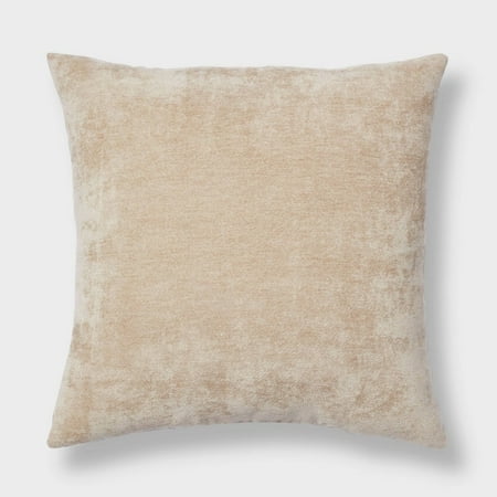 CASE OF PACK 2 PILLOWS)) Oversized Chenille Square Throw Pillow Neutral - Threshold™