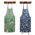 thumbnail image 1 of Delantal de cocina para mujer, paquete de 2, delantal de flores de lona de algodón, delantal con estampado floral con bolsillos Yyds, 1 of 3