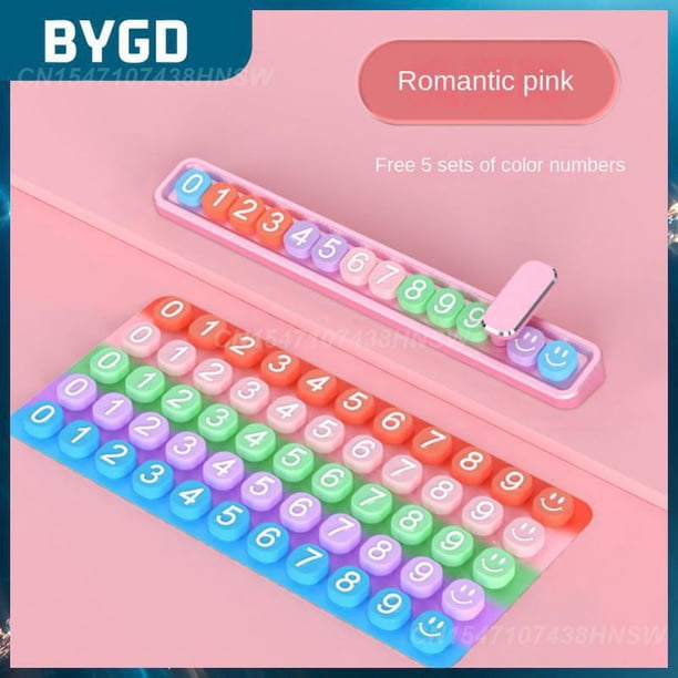 Durable Square Girls Illusion Parking Sign Universal Temporary Parking Number Plate Portable Design Lovely01United States He Qiyong unisex