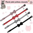 thumbnail image 4 of 4 Pieces 4 Colors Cat Bow Tie Collar With Bell Comfortable Velvet Cat Collar, 4 of 5