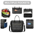 thumbnail image 2 of Black White Halloween Bat Moon Spider Pattern Womens Lunch Box for Work,Insulated Large Lunch Bag for Tween and Teen,Loncheras Para Mujer,Leakproof Adult Lunch Bag for Work,Beach,Travel,Picnic,Camping, 2 of 7