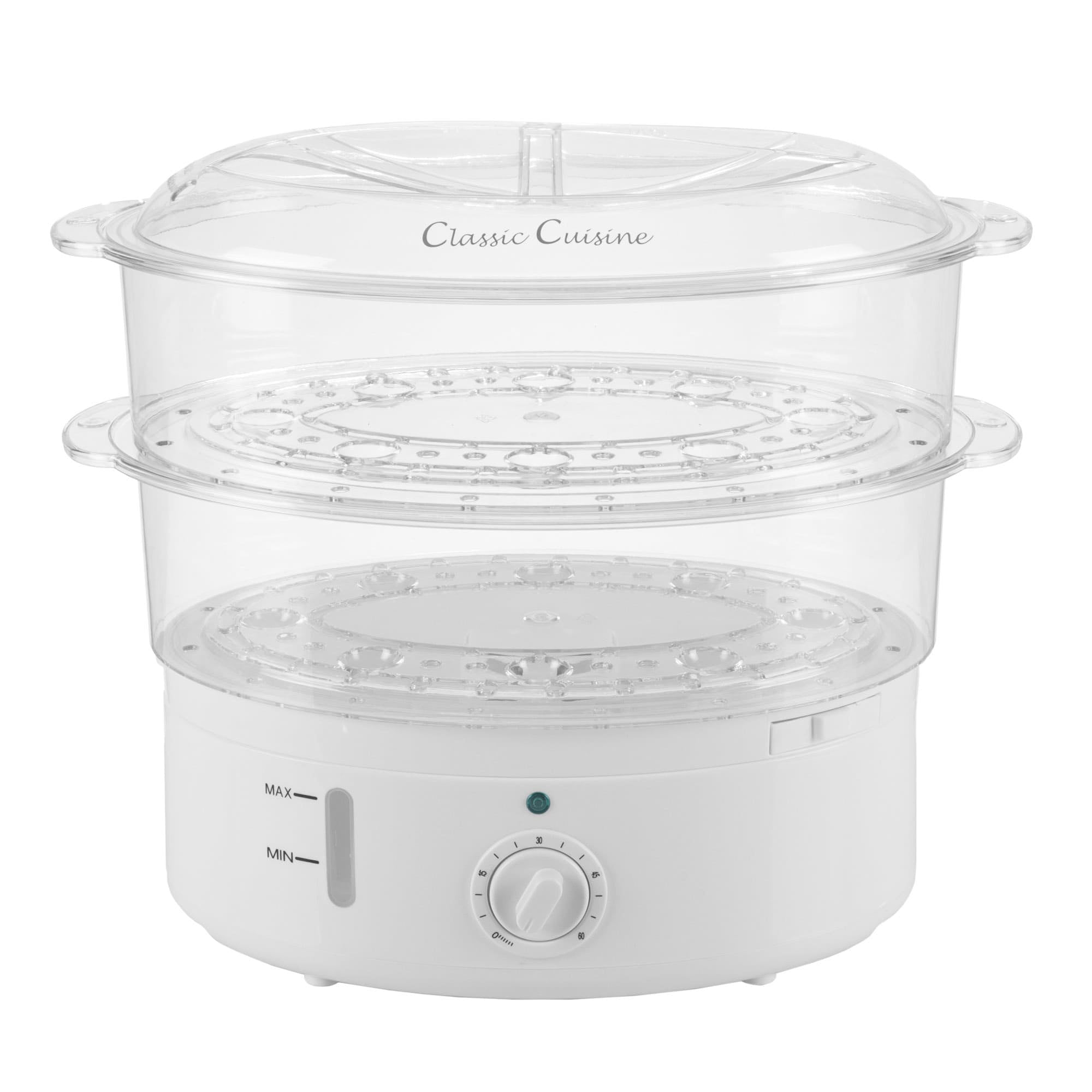 Classic Cuisine Vegetable Steamer Rice Cooker 6.3 Quart Electric Steam
