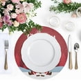 thumbnail image 5 of GZHJMY Christmas Santa Claus Round Placemats Set of 4, Non-Slip PVC Table Mats Washable Heat Resistant Place Mats for Kitchen Dining Table Christmas Home Decor, 15.4 Inch Table Mat, 5 of 7