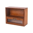 thumbnail image 3 of Desktop Storage Cabinet Shelf Multipurpose 2 Tiers Wooden Showcase Storage Stand Rack for Tea Cup Collectibles Guest Room Office Countertop, 3 of 8