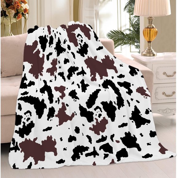 Cow Print Blanket Cow Blankets Black and Brown Cow Blanket Throw Blanket Cow Print Decor Cow Print Gift Stuff for Women