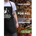 thumbnail image 2 of ApronMen, BBQ Apron For Men - An Apron Is Just A Cape - Funny Cooking Aprons For Men (Teal), 2 of 5