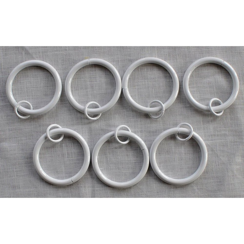 Urbanest 1 1/2" Metal Curtain Rings With Eyelets, Set of 7, Glossy