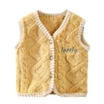 thumbnail image 3 of 0-6T Toddler Baby Boys Girls Fleece Button Down Vest Sleeveless Fall Winter Warm Outerwear, 3 of 9