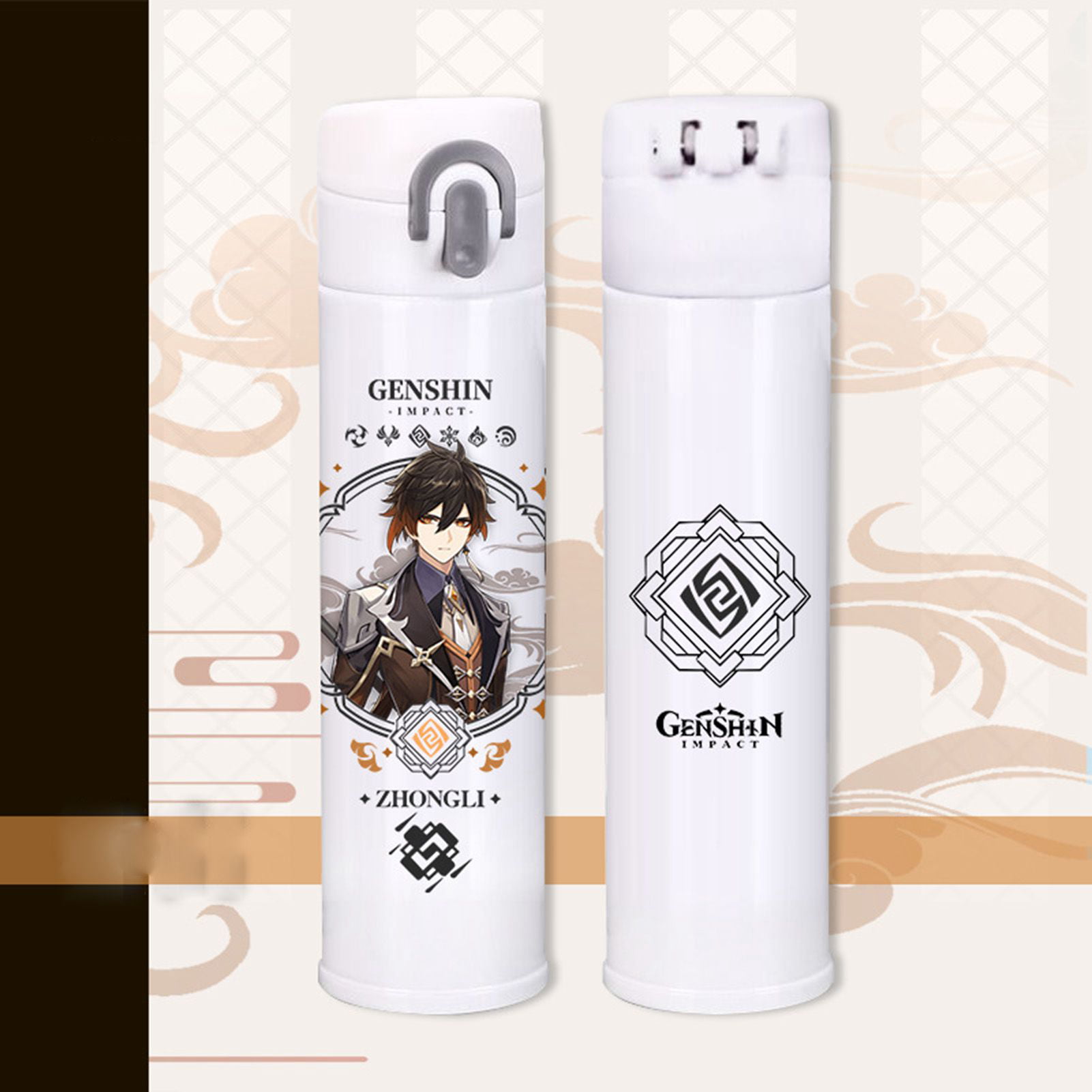 Anime Game Genshin Impact paimon Stainless Steel Vacuum Water Cup Thermos Cup 