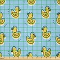thumbnail image 2 of Ambesonne Yellow Bird Fabric by the Yard Microfiber, Rubber Duck Pattern, 10 Yards, Pale Sky Blue Mustard, 2 of 2