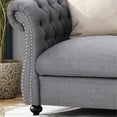 thumbnail image 6 of Dark Grey With Classic Tufting And Accents Stylish Nailhead Seating, 6 of 6