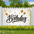 thumbnail image 5 of Decorative Design Happy Birthday Banner Gold Balloons Lightweight Festive Backdrop for Birthday Party Indoor Decoration Celebration, 5 of 7