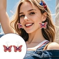 thumbnail image 6 of geerera Independence Day Theme Party Earrings Holiday Party Dress Up Ambiance Jewelry Pentagram Bow Hanging Ring, 6 of 6