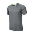 thumbnail image 4 of Mens Short Sleeve Crew Neck Gym T Shirt Running Tops Mens Breathable Moisture Wicking Active Workout Shirts, 4 of 7