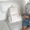 thumbnail image 2 of Mochilas escolares Fivean Estilo Preppy Unisex bolso de hombro con Cremallera grande Color sólido, 2 of 2