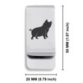 thumbnail image 2 of Stainless Steel Pig Good Luck Charm Classic Slim Money Clip Credit Card Holder, 2 of 2