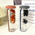 thumbnail image 4 of Botella De Agua Con Infusor De Frutas Con Pajita, Botella De Agua Deportiva Transparente Portátil De Gran Capacidad Para Fitness, Gimnasio, Actividades Al Aire Libre ANGGREK Otros, 4 of 8
