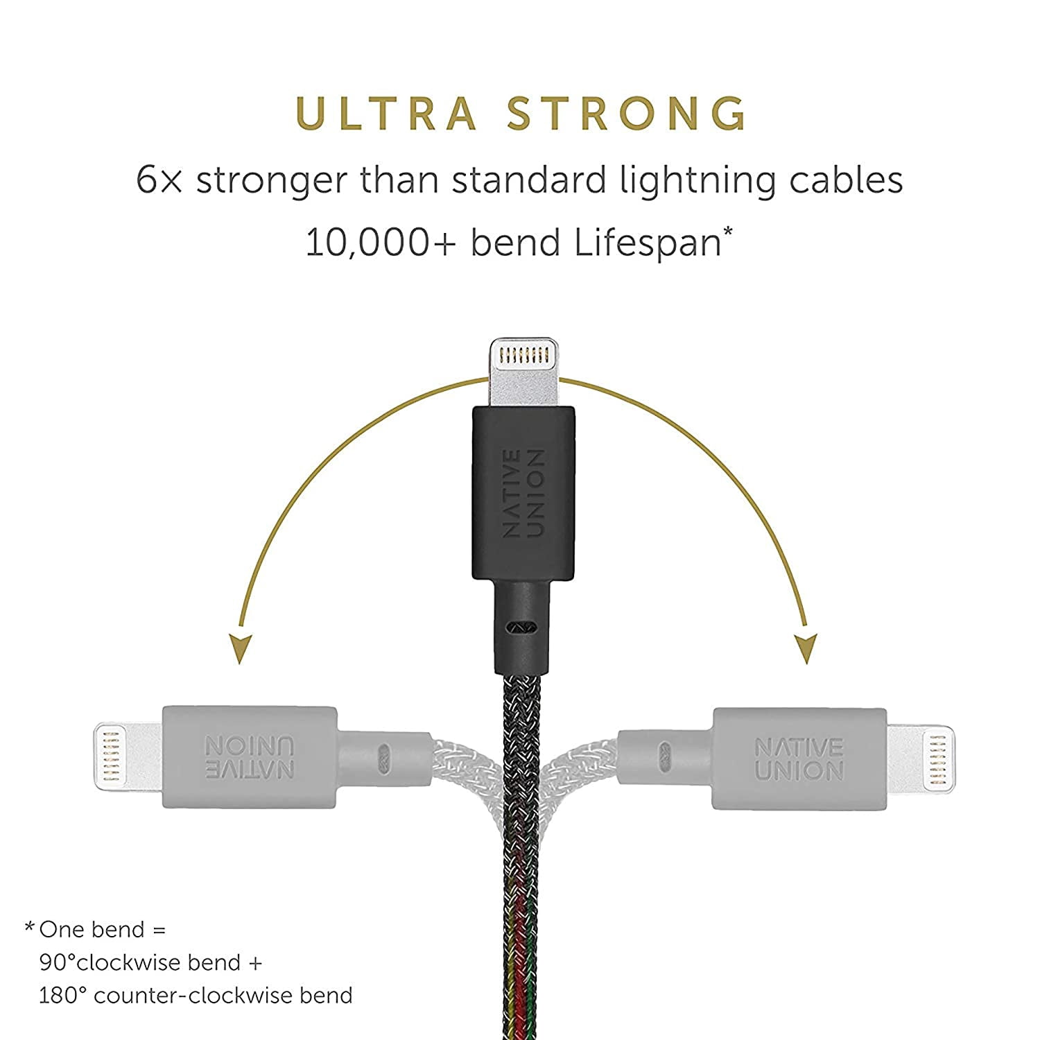 Native Union Belt Cable XL USB-C - 10ft Ultra-Strong Reinforced Charging Cable for iPhone 13 and earlier(Cosmos)