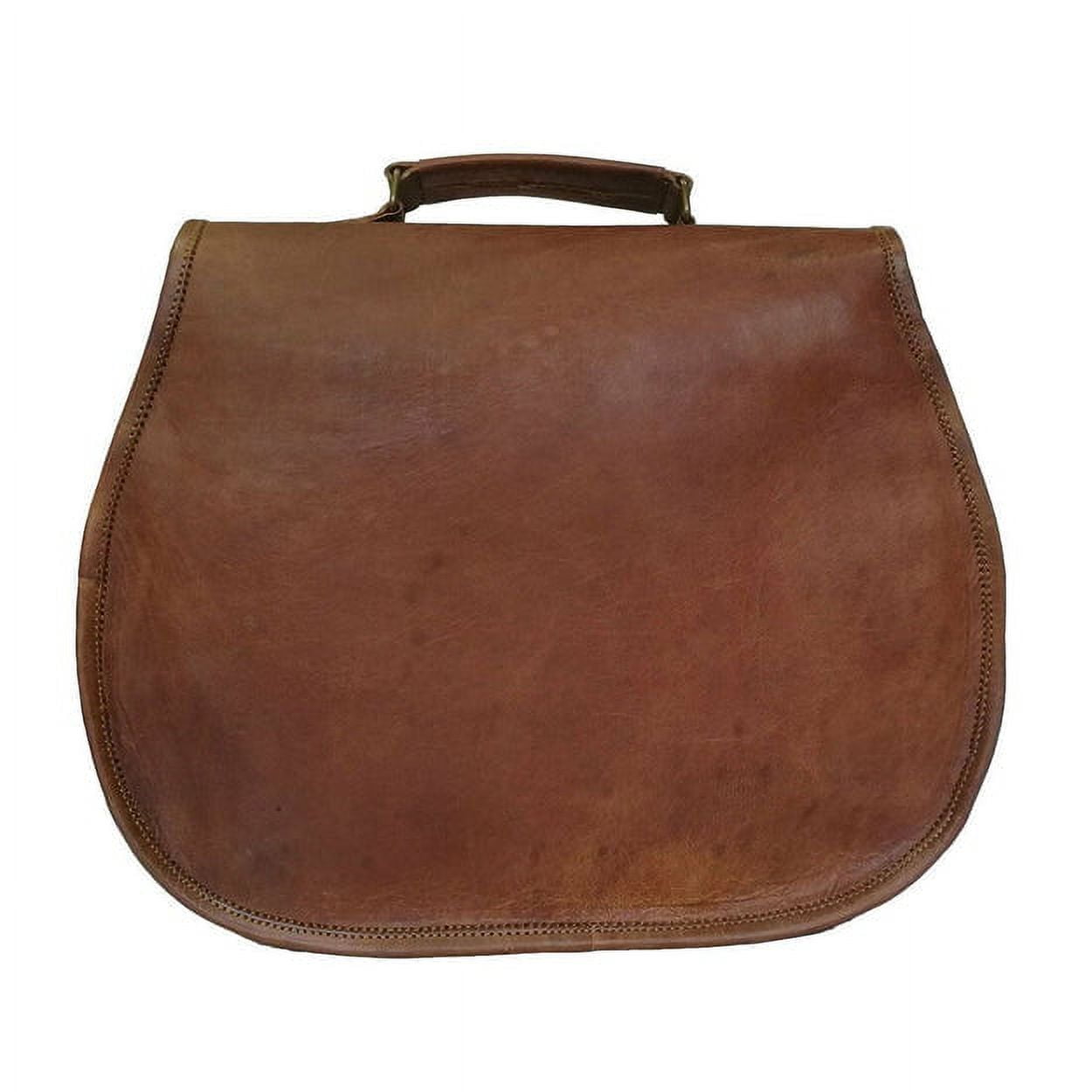 MaheTri Leather Crossbody Satchel Bag Vintage Brown Purses Handbags for Women and Girls
