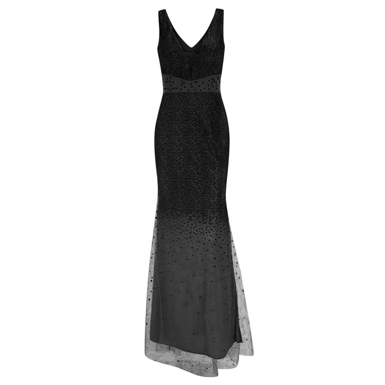 Baqcunre Wedding Guest Dresses For Women Women Sequin Dress Prom Party Ball Gown  Dress Sexy Gold Evening Bridesmaid Skirt Long Dress Homecoming Dresses Maxi Dress  Black Dress XL - Walmart.com