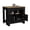 Black, variant on Knubmt Wood Kitchen Island with 2 Door and Shelf, Island Table for Living Room, Dining Room, Black