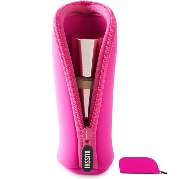 Protector de botella KUSSHI, minibolsa de maquillaje de neopreno, color rosa