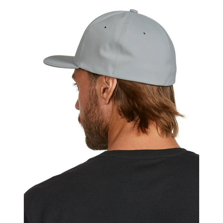 Nixon Men\'s Delta FF Quick Dry FlexFit Hat Cap (Small/Medium, Silver)
