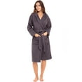 thumbnail image 3 of Notus Hooded Bathrobe for Women Soft Spa Nightgowns 100% Cotton Terry robes for men - Towel Bathrobe Unisex Terry Cloth Bathrobe, Soft Shower Spa Robe Charcoal S, 3 of 6