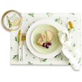 thumbnail image 2 of Solino Home Serviettes en Tissu Floral Lily Lot de 4-100 % Lin Pur Serviettes de Table 20 x 20 Pouces pour l'Été - Lavable en Machine - Lily of The Valley/imprimé Blanc Cassé, 2 of 6