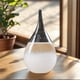 thumbnail image 4 of Gota de agua de vidrio transparente, botella de pronóstico del tiempo, tormentas, corazón, vidrio, Base de madera líquida, adorno, decoración de escritorio para el hogar, manualidad para regalo, 4 of 5