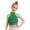 Green, variant on Kids Girls Latin Dance Tops Sleeveless Halter Mock Neck Fringe Tiered Tassels Crop Tops Dancewear Green 6