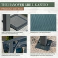 Hanover Grill Gazebo 90" x 59" x 90"