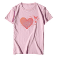thumbnail image 4 of Cozyfort T-Shirts pour Femmes Imprimé Cœur/papillon T-Shirt Manches Courtes Col Rond pour l'Été 2025, 4 of 4