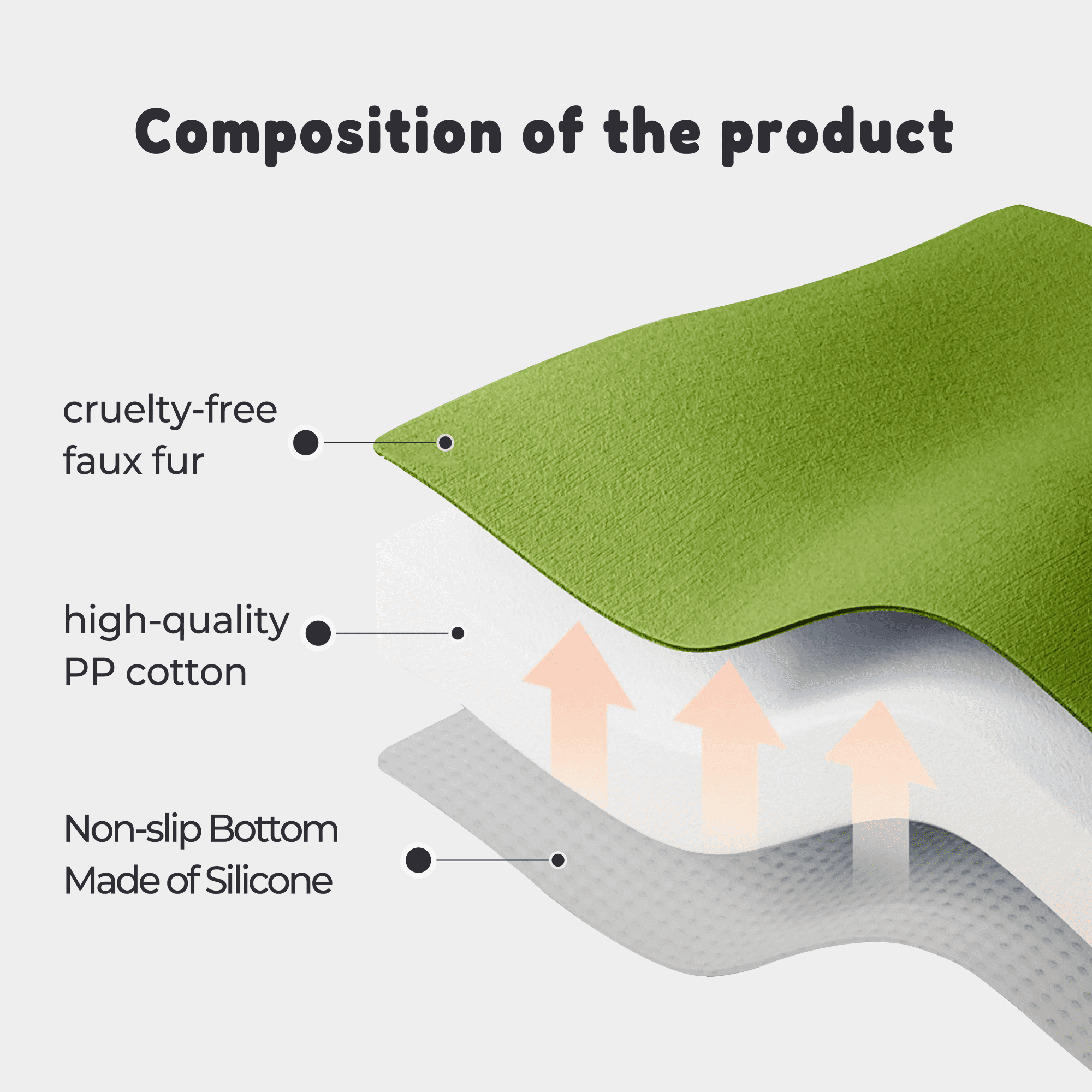 allisandro Calming Furniture Protector Dog Bed with Soft Neck Bolster, Waterproof Faux Fur Couch Cover with Removable Cover, 32 x 30 x 5 Inches, Green