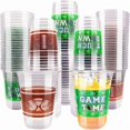 thumbnail image 1 of wonima02 100Pcs 16oz Football Plastic Cups Football Party Decorations Football Party Cups Disposable Clear Plastic Football Cups for Tailgate Events Football Birthday Party Supplies, 9, Green, 1 of 1