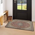 thumbnail image 5 of Washable Vintage Kitchen Mat 31"x20" Non Slip Soft Plush Low Profile Kitchen Rug, Distressed Medallion Oriental Style Sink Mat for Laundry Room Bedroom Office, 5 of 6