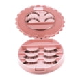thumbnail image 3 of False Eyelashes Clusters Natural Strip Lashes Adhesive Reusable Natural Volume Acrylic Cute Bow False Eyelash Storage Box Makeup Cosmetic Mirror Case Organizer(Buy 2 save 10%）, 3 of 4