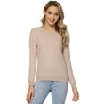 thumbnail image 1 of LANPULUX Chandail en Laine Mérinos 100 % pour Femmes, Manches Longues, Col Roulé, Col Rond, 1 of 6
