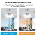 thumbnail image 4 of CITYLUZ VENTILADOR DE TECHO 4 ASPAS INVISIBLES CON BOCINA Y CONTROL REMOTO LUZ LED NEGRO 49CM X 34CM INCLUYE 1 UNIDAD, 4 of 5