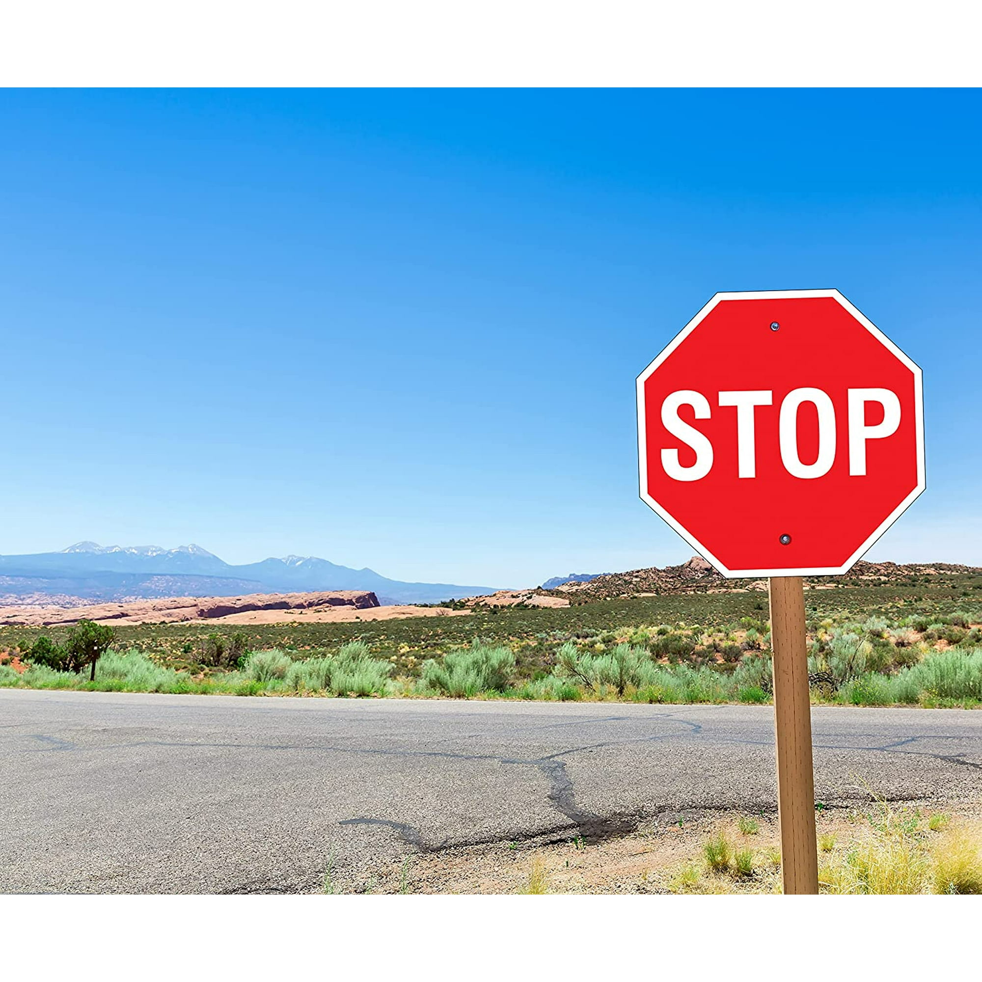 STOP stop sign sign in aluminum metal thick octagonal for exterior