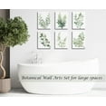 thumbnail image 5 of Induslyfe Framed Eucalyptus Sage Green Botanical Plant Wall Art Canvas Decor Set of 6, Nature Wall Art Prints Posters Art, Eucalyptus decor Flower wall art for bathroom bedroom living room 9x12, 5 of 7